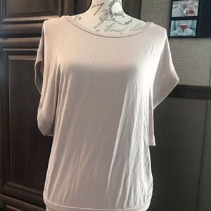 CMA Beige Blouse Silver Trim Small